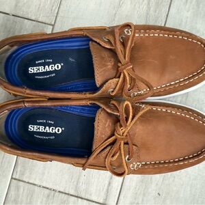 Sebago Women’s Portland Crazy H Tan Leather Boat Shoes